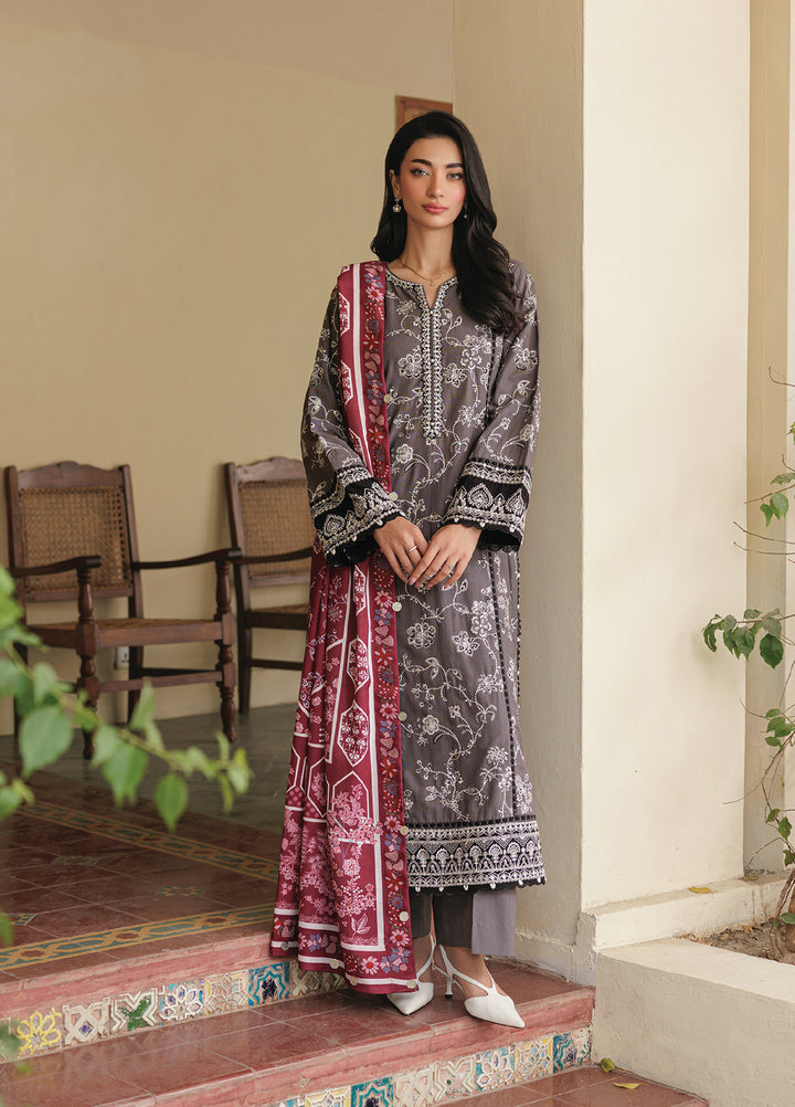 Xenia Unstitched Slub Khaddar Unstitched Embroidered Suits 3 Piece XE25SK D-10 Erya - Winter Collection