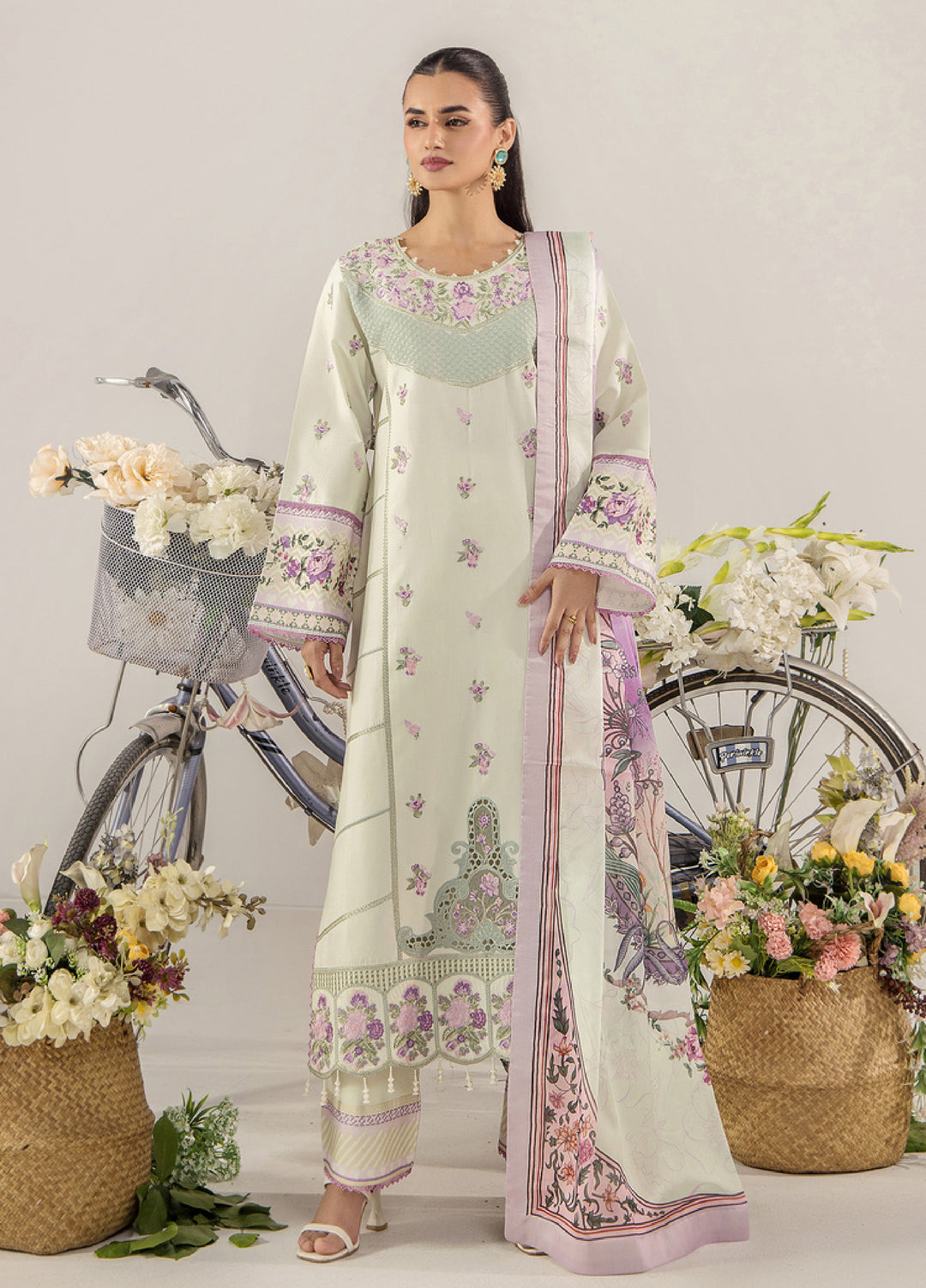 Sara Jahan Women RTW Embroidered Lawn 3 Piece Suit SJ26RF SJ-1088 - Festive Collection