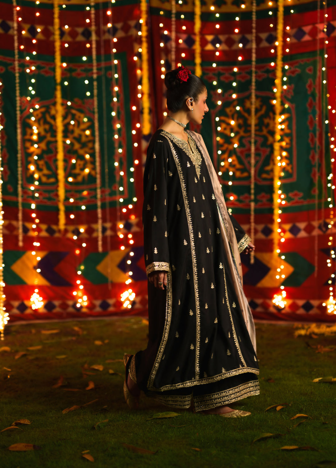 Chand Bali by Casual Lite RTW Embroidered Viscose Silk 3 Piece Suit CL26UCR Noor e Shab - Wedding Collection
