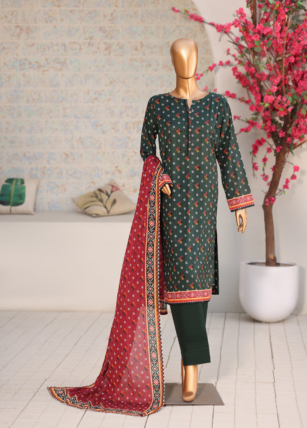 Nayab by HZ Textiles Unstitched Printed Cotton Lawn 3 Piece Suit HZ28UN NPC-02 - Casual Collection