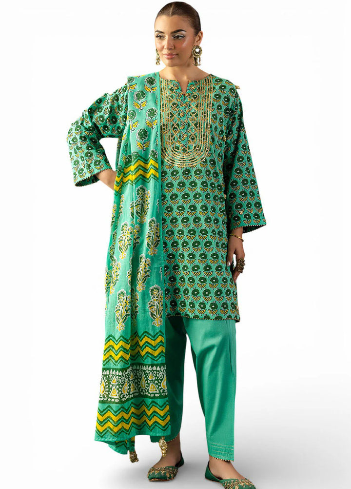 Heritage by Gul Ahmed Unstitched Embroidered Lawn 3 Piece Suit GA26UFH CL-62044 - Summer Collection