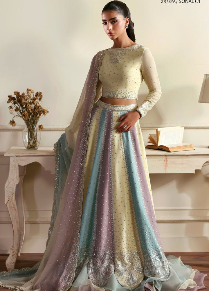 Sirayya by Zarif Unstitched Embroidered Chiffon 3 Piece Suit ZR26US Sonal 01 - Festive Collection