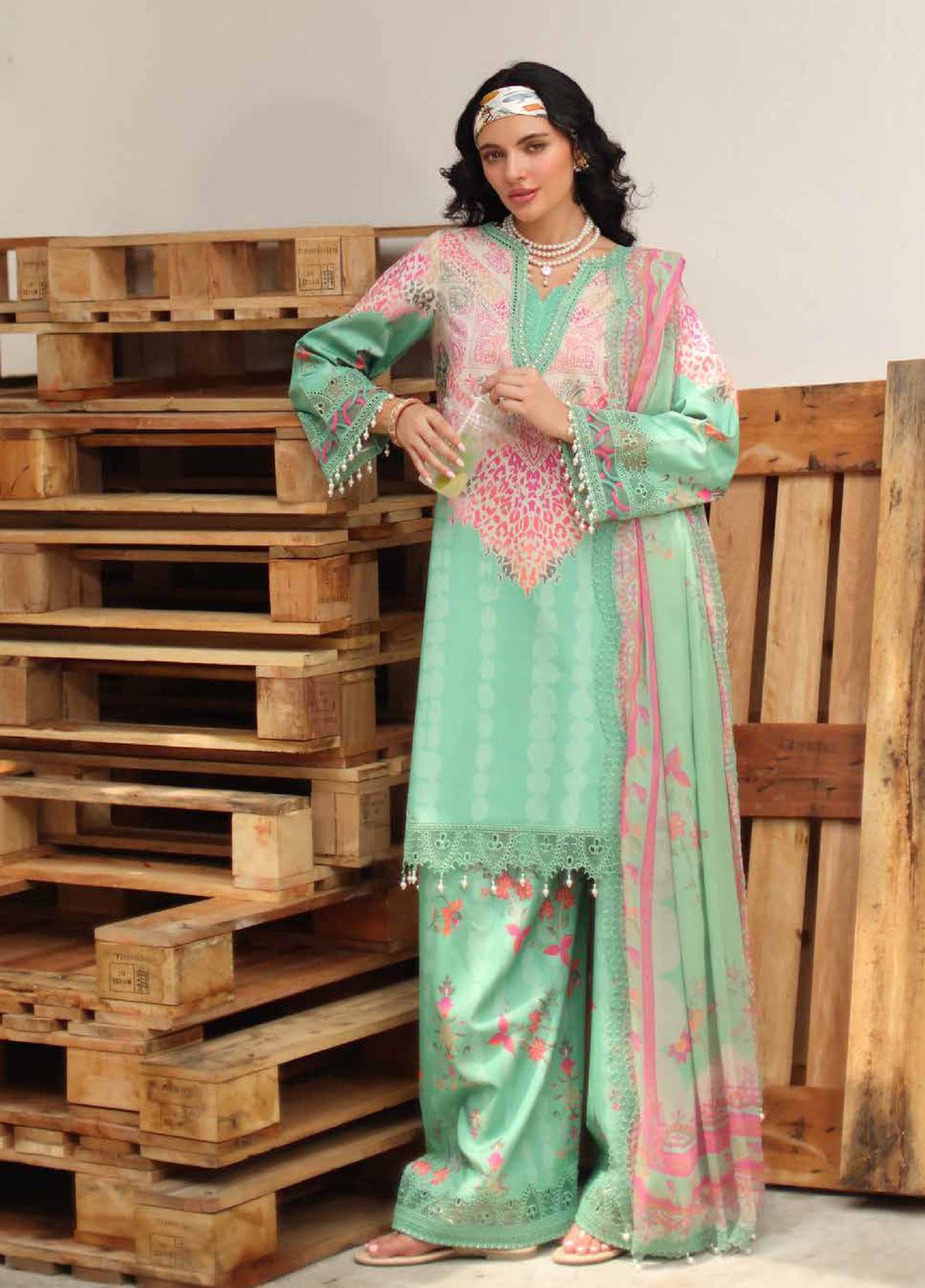 Signature by Charizma Unstitched Printed Lawn 3 Piece Suit CHR26USL CS6-05 - Summer Collection