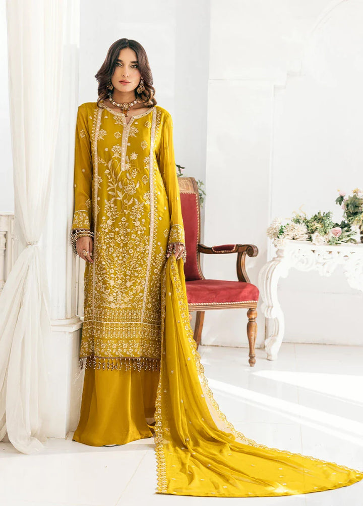 Signature by Salitex Embroidered Chiffon Suits Unstitched 3 Piece SUNS7CH041UT - Summer Collection