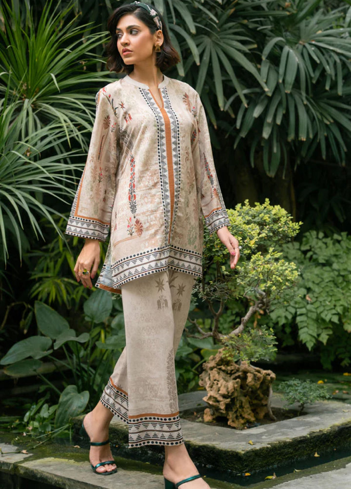Nairah Women Pret Printed Arabic Lawn Suit NAH26PN Dune Sand - Spring Collection
