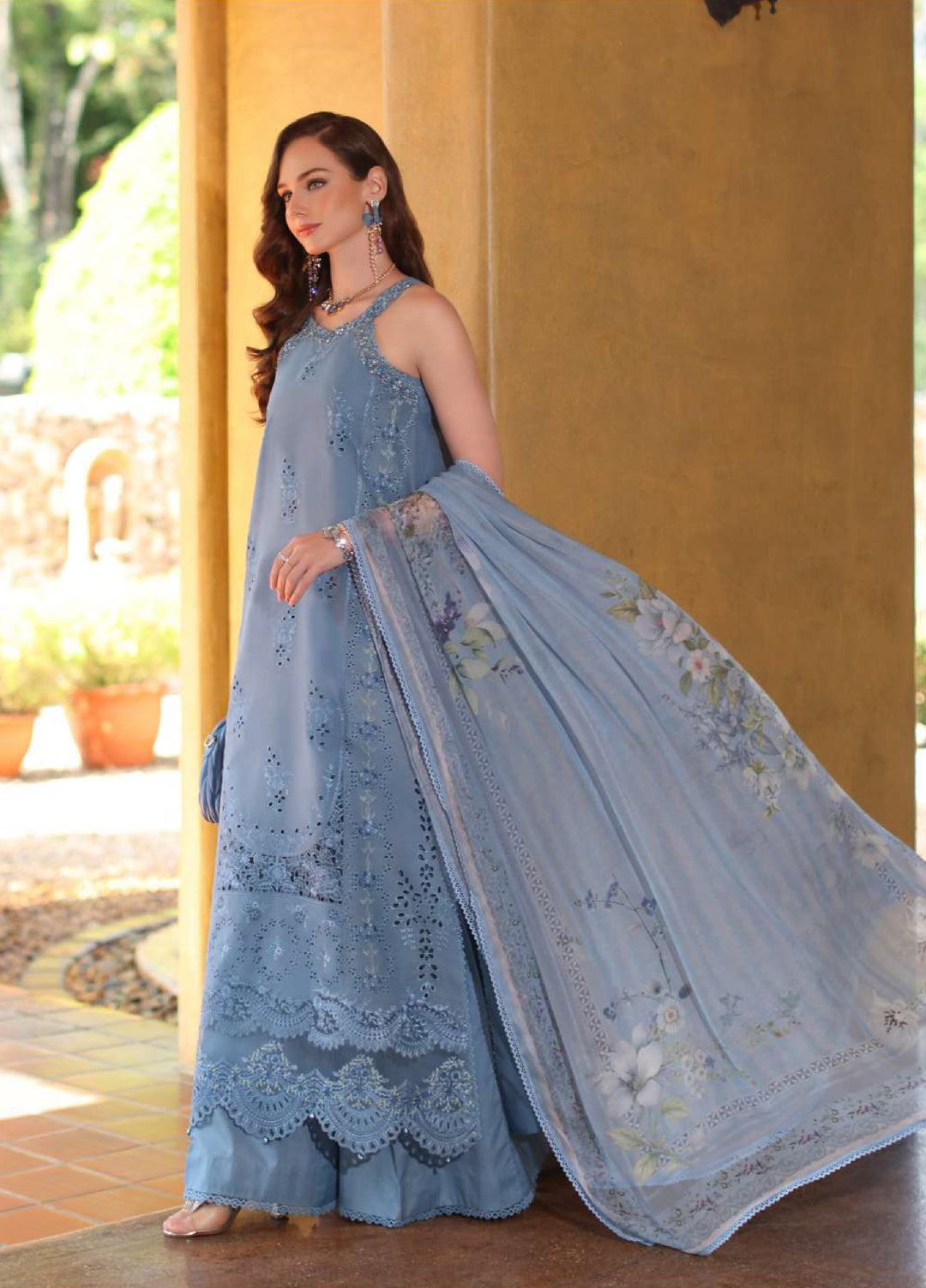 Noor by Saadia Asad Unstitched Embroidered Luxury Lawn 3 Piece Suit SA26UNL D3A-MIRELLE - Eid Collection