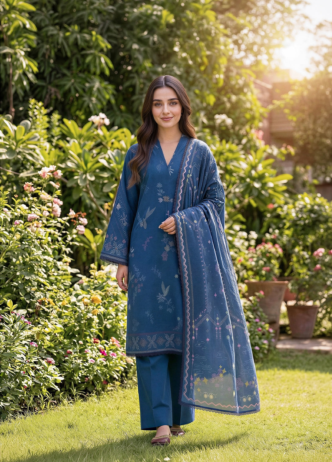 Zync by Florent Unstitched Printed Lawn 3 Piece Suit FL26UZPL FZ-03 - Summer Collection