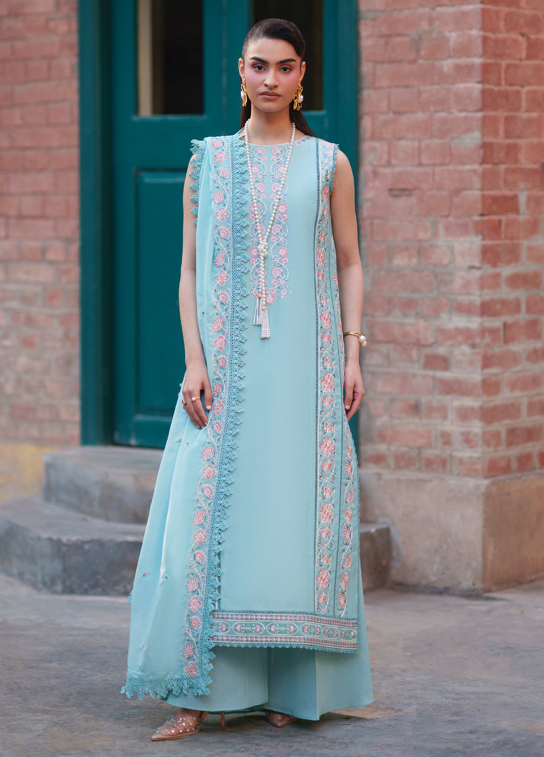 Fiona by Mahnur Unstitched Embroidered Lawn 3 Piece Suit MN26UFL F-12 - Summer Collection
