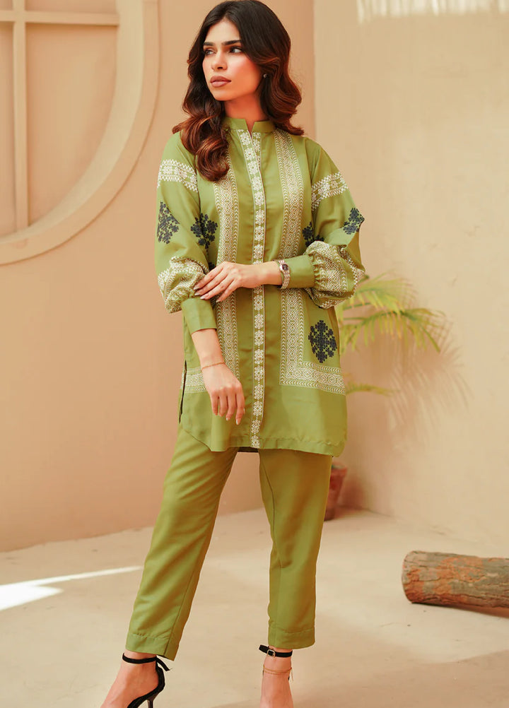 Nairah Women Pret Printed Cambric Suit NAH26PN Olive Tribal - Spring Collection