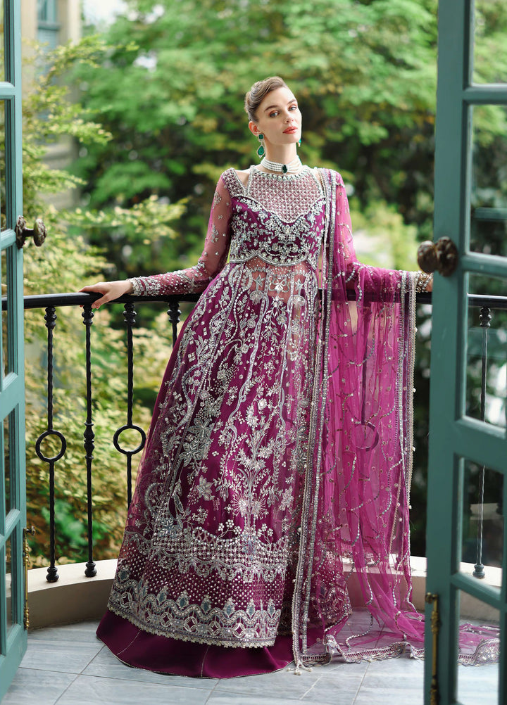 The Muse by Mushq Unstitched Net Embroidered Suits 3 Piece MU26TM Nicole - Wedding Collection