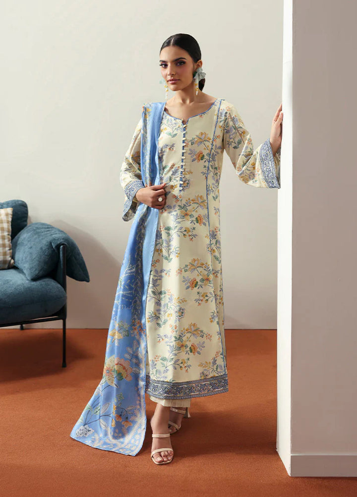 Basics by Gulaal Pret Embroidered Poly Lawn 3 Piece PL-03 Elaris - Summer Collection