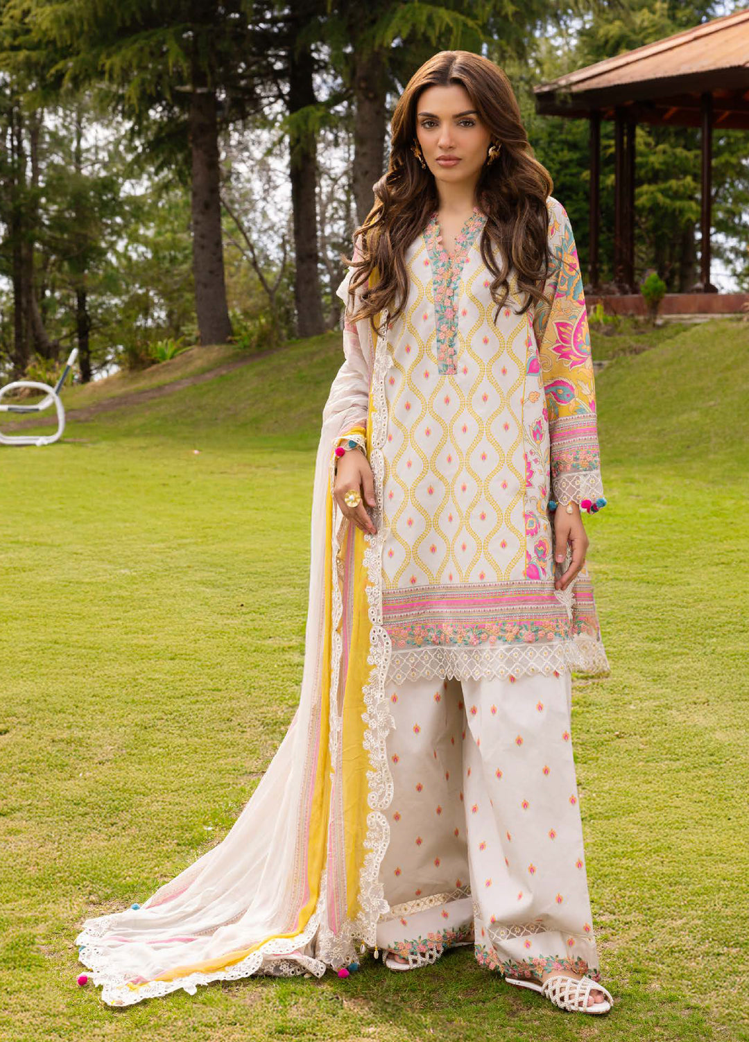 Rang e Bahar by Charizma Unstitched Embroidered Lawn 3 Piece Suit CHR26ULR CRB6-10 - Summer Collection