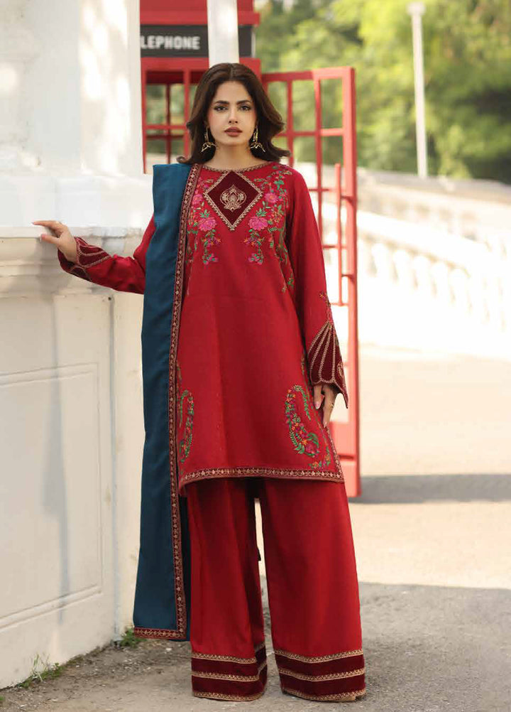 Charizma Signature Unstitched Embroidered Peach Leather 3 Piece CRZ25SP CSW5-02 - Winter Collection