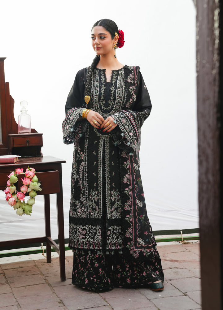 Ek Fasana by Kahf Premium Unstitched Embroidered Luxury Lawn 3 Piece Suit KHF26UFL KLB-3B SIYAARA - Festive Collection