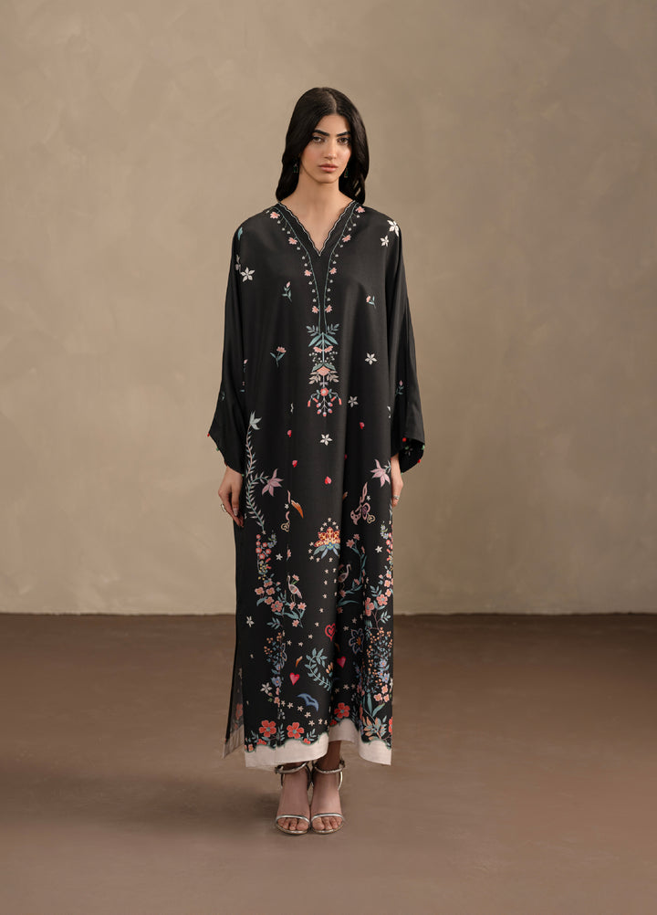 Seran Women Pret Printed Poly Cambric Kaftaan SN26PK D-4 Noctiva - Casual Collection