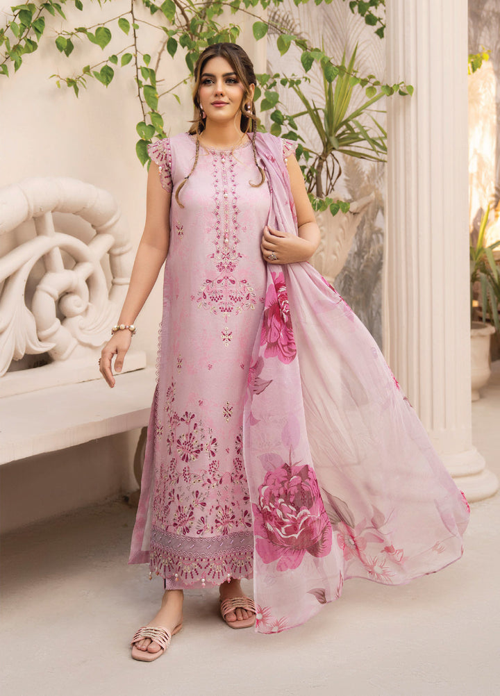 Summer Breeze by Humdum Unstitched Embroidered Lawn 3 Piece Suit HB26USB D-02 - Summer Collection