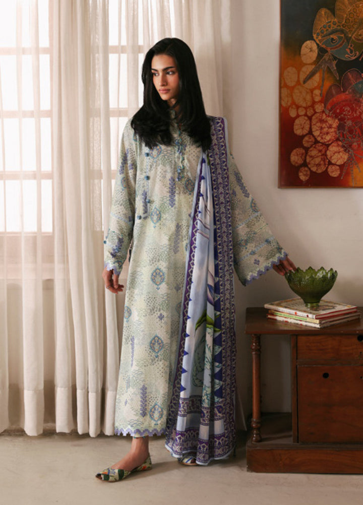 Amaya by Zaha Unstitched Printed Lawn 3 Piece Suit ZK26UAL Lilia APL26-06 - Casual Collection