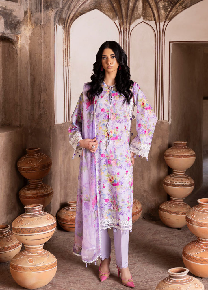 The Flora by Gul Ahmed Unstitched Embroidered Lawn 3 Piece Suit GA26ULF BM62045 - Casual Collection