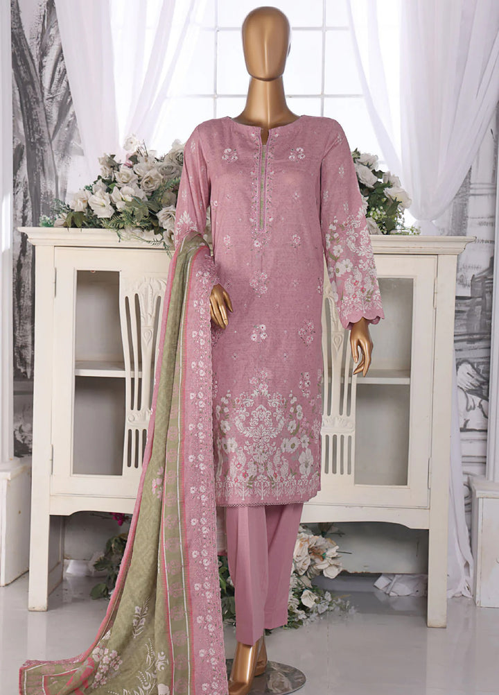 Hz Textiles Embroidered Khaddar Suits Unstitched 3 Piece PKE-205 - Winter Collection