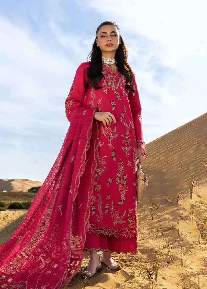 Rang Rasiya Premium Unstitched Embroidered Lawn 3 Piece Suit RR26UP D-9 Safa - Festive Collection