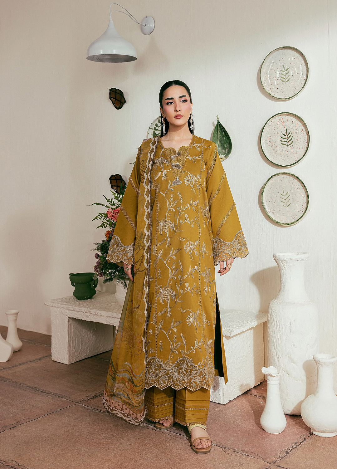 Zync by Florent Unstitched Embroidered Lawn 3 Piece Suit FL26ULZ FZ-2B - Summer Collection