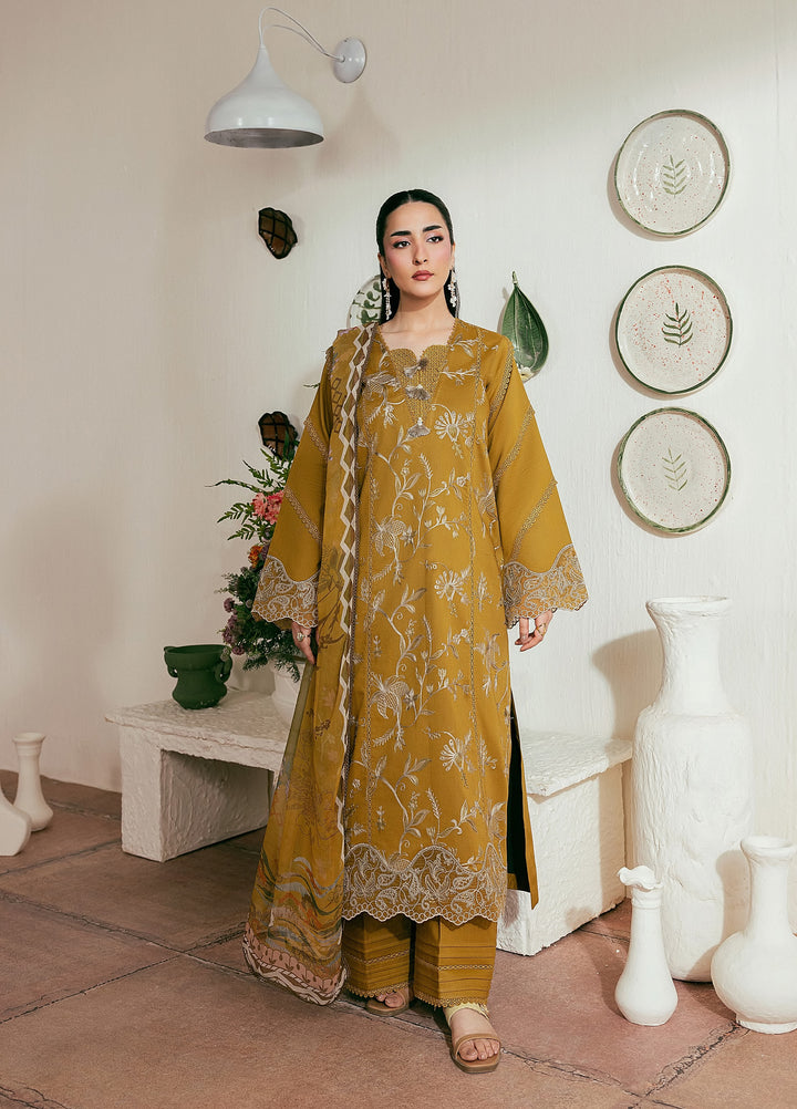 Zync by Florent Unstitched Embroidered Lawn 3 Piece Suit FL26ULZ FZ-2B - Summer Collection