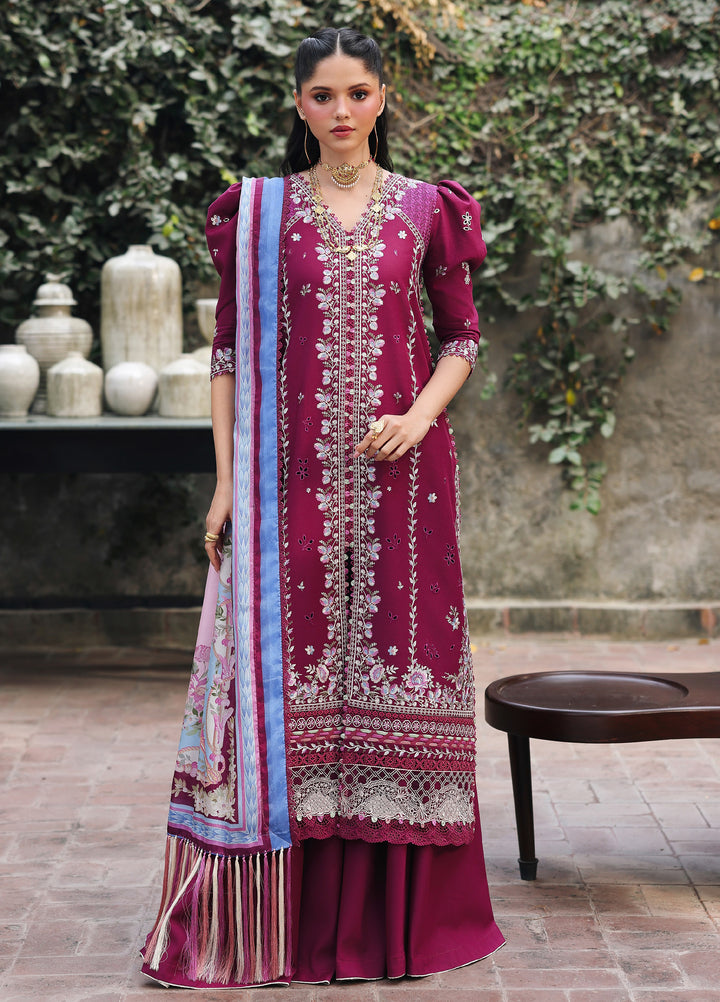 Lumina by Bin Ilyas Unstitched Embroidered Lawn 3 Piece Suit BI26UL L7 5B - Summer Collection