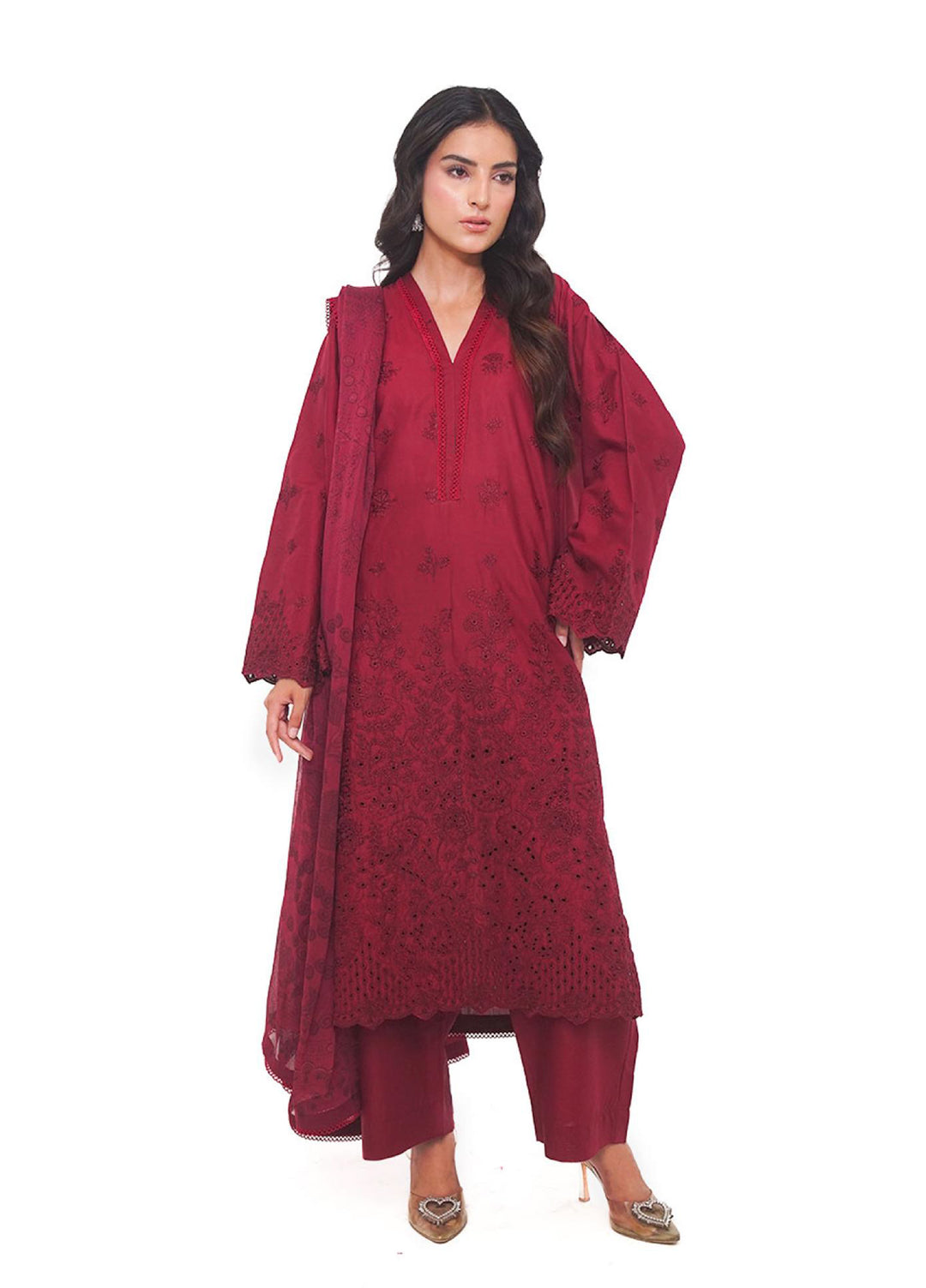 Ileen by naba bilal RTW Embroidered Lawn 3 Piece Suit IN26REL SIYA - Casual Collection