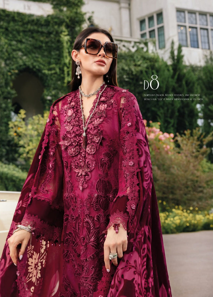 Luxe by Maria B Unstitched Embroidered Velvet 3 Piece MB25LW D8 - Winter Collection