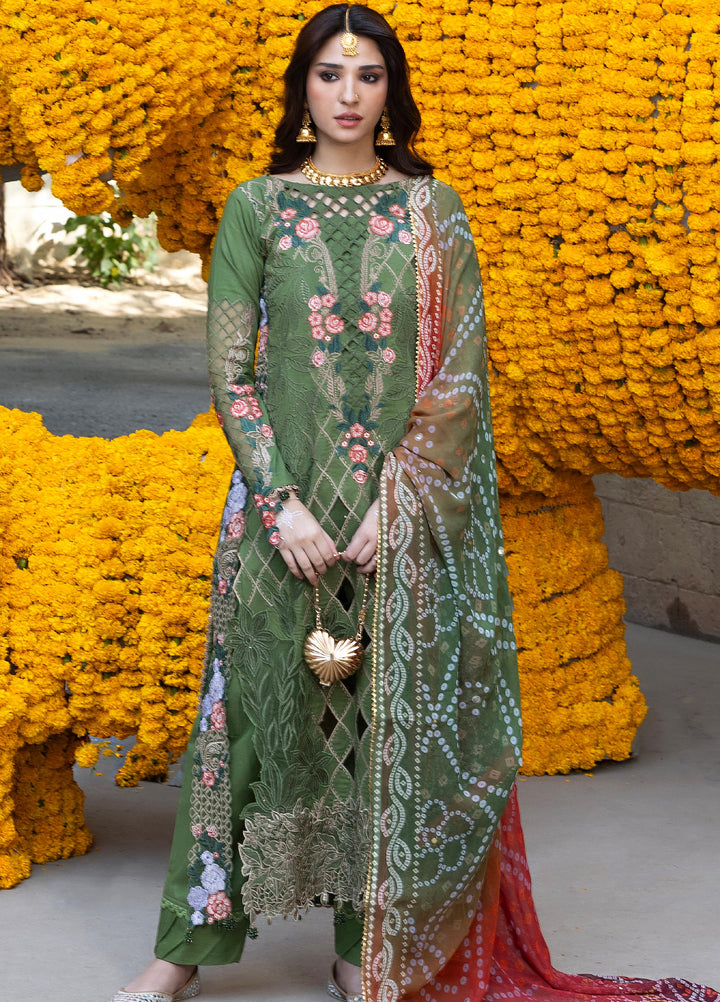 Bandhani by Al Zohaib Unstitched Embroidered Premium Lawn 3 Piece Suit AZ26UB D-1 - Summer Collection