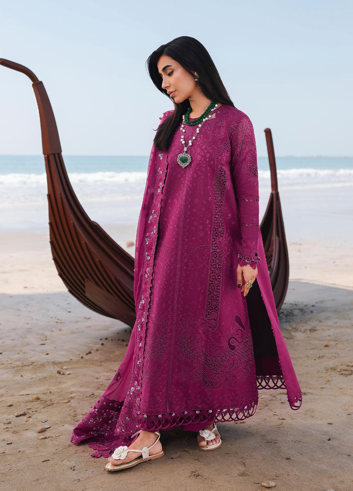 Sahil by Qalamkar Unstitched Embroidered Luxury Lawn 3 Pcs Suit QLK26US SA-01 Zara - Summer