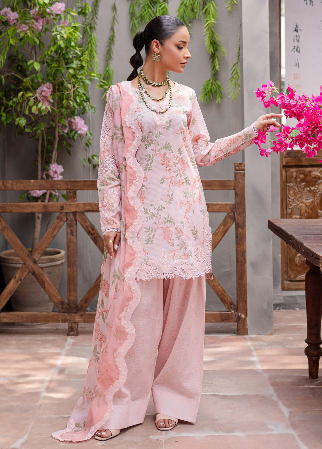 Bloom by Nureh Unstitched Embroidered Lawn 3 Piece Suit NU26UBL BL-08 - Festive Collection