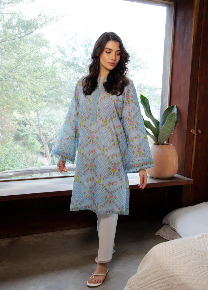 Sahar Unstitched Printed Cambric 1 Piece Shirt SS1-26-34 Petal Grid - Summer Collection