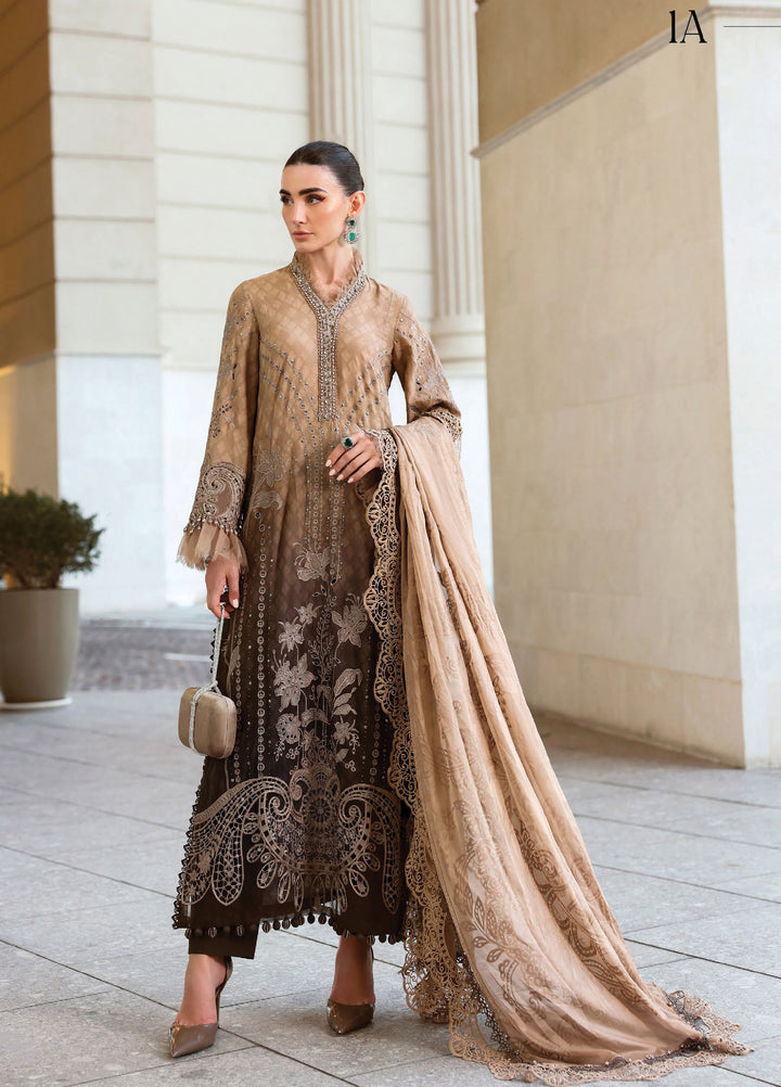 Maria B Unstitched Embroidered Luxury Lawn 3 Piece Suit MB26UEL 1A - Eid Collection