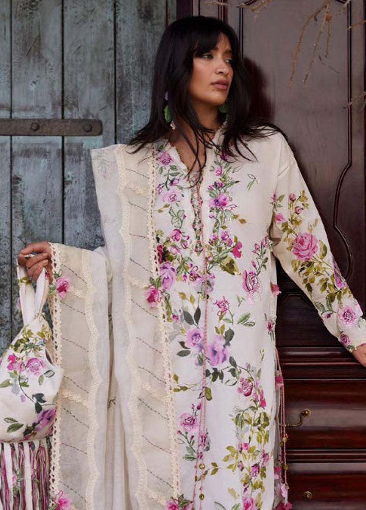 Meili by Zaha Unstitched Embroidered Lawn 3 Piece Suit ZK26UML ZL26-11B - Festive Collection