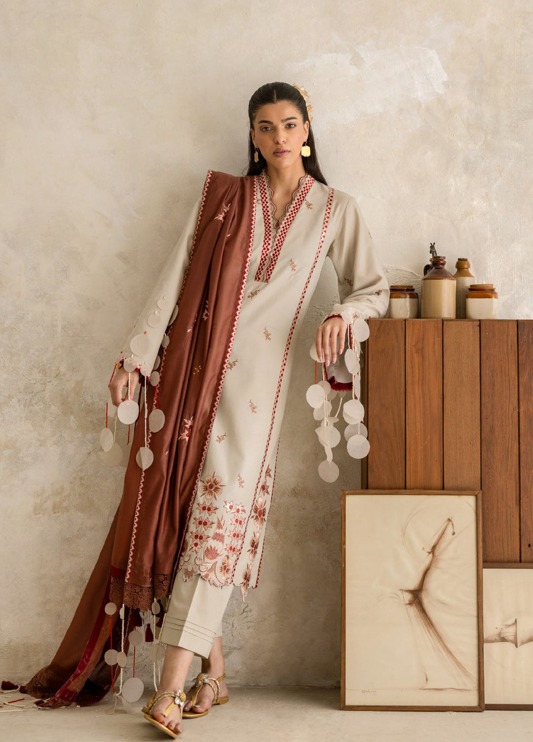 Freesia by Gul Ahmed Unstitched Embroidered Lawn 3 Piece Suit GA26UFL PM-62056 - Summer Collection