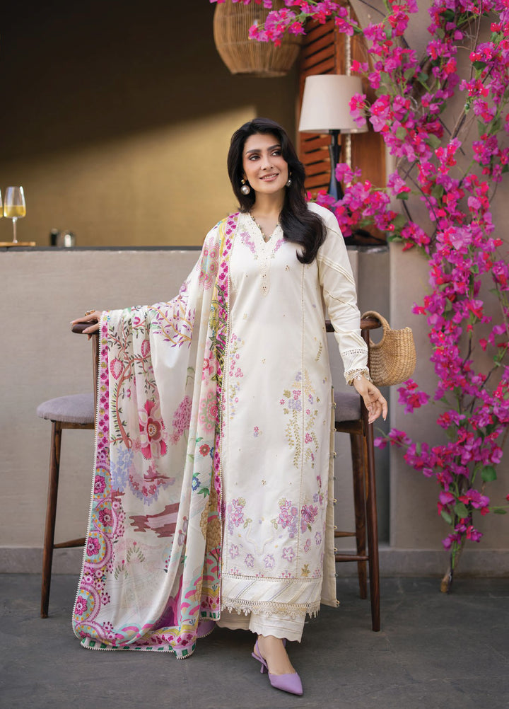 Afsanah by Seran Unstitched Embroidered Lawn 3 Piece Suit SN26UAL D-4 Alyna - Summer Collection