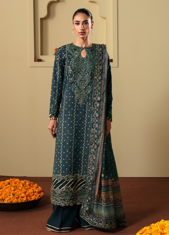 Shagun by Neeshay Unstitched Raw Silk Embroidered Suits 3 Piece NSH25SF SAROSH - Festive Collection