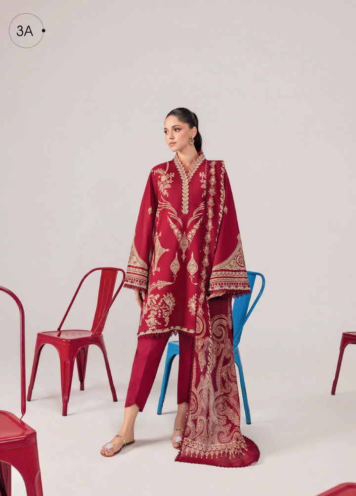 M Basics by Maria B Unstitched Embroidered Lawn 3 Piece Suit MB26UMB MB-CUSV13-3A - Summer Collection