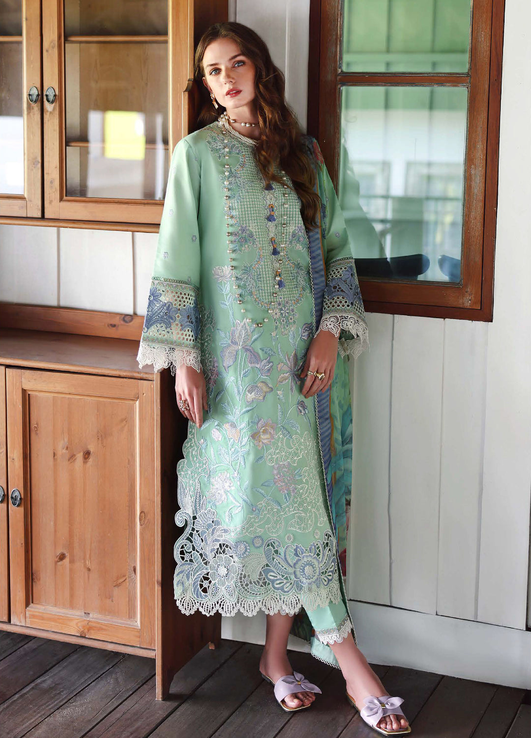 The Secret Garden by Mushq Unstitched Embroidered Lawn 3 Piece Suit MU26ULSG Fernlore HUNSS260211 - Festive Collection