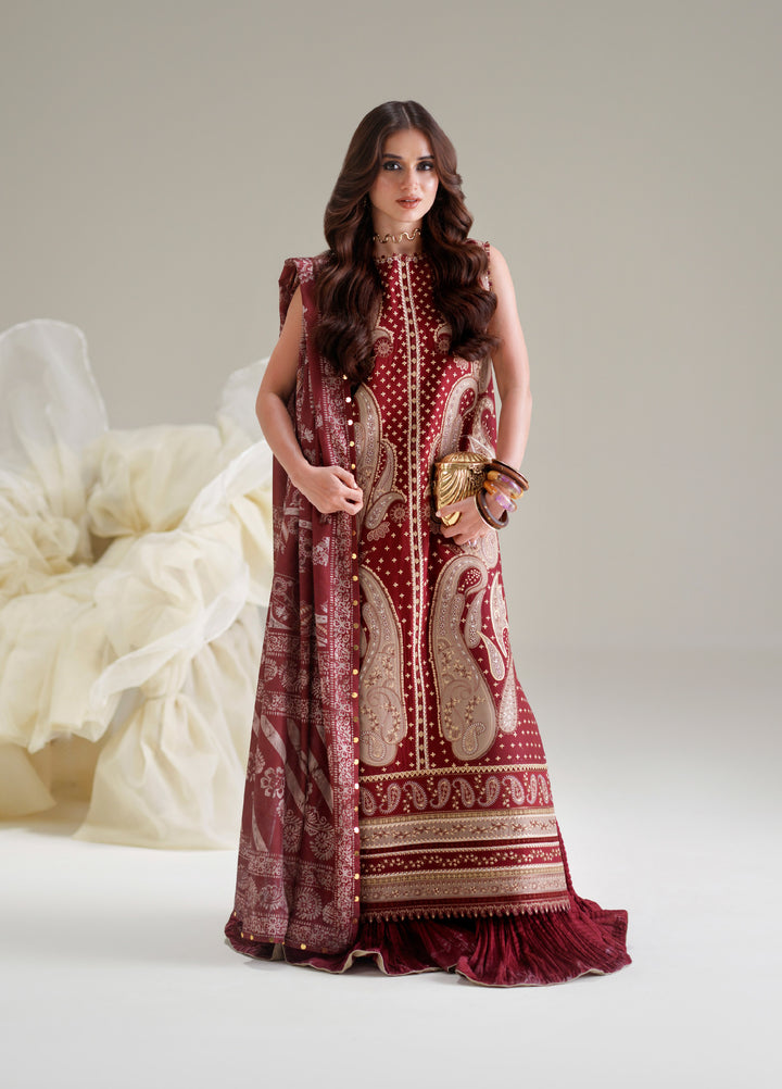 Amour by Bin Ilyas Unstitched Embroidered Lawn 3 Piece Suit BI26ULA 185A - Festive Collection
