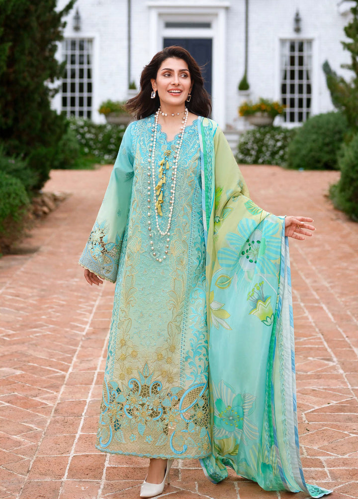 AMoi by Mushq Unstitched Embroidered Luxury Lawn 3 Piece Suit MU26AHL D-7 Whispering Winds - Summer Collection