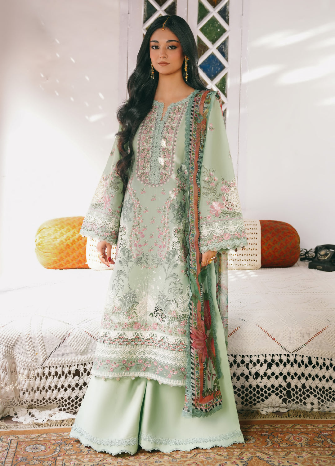 Ek Fasana by Kahf Premium Unstitched Embroidered Luxury Lawn 3 Piece Suit KHF26UFL KLB 4B SITARA - Festive Collection