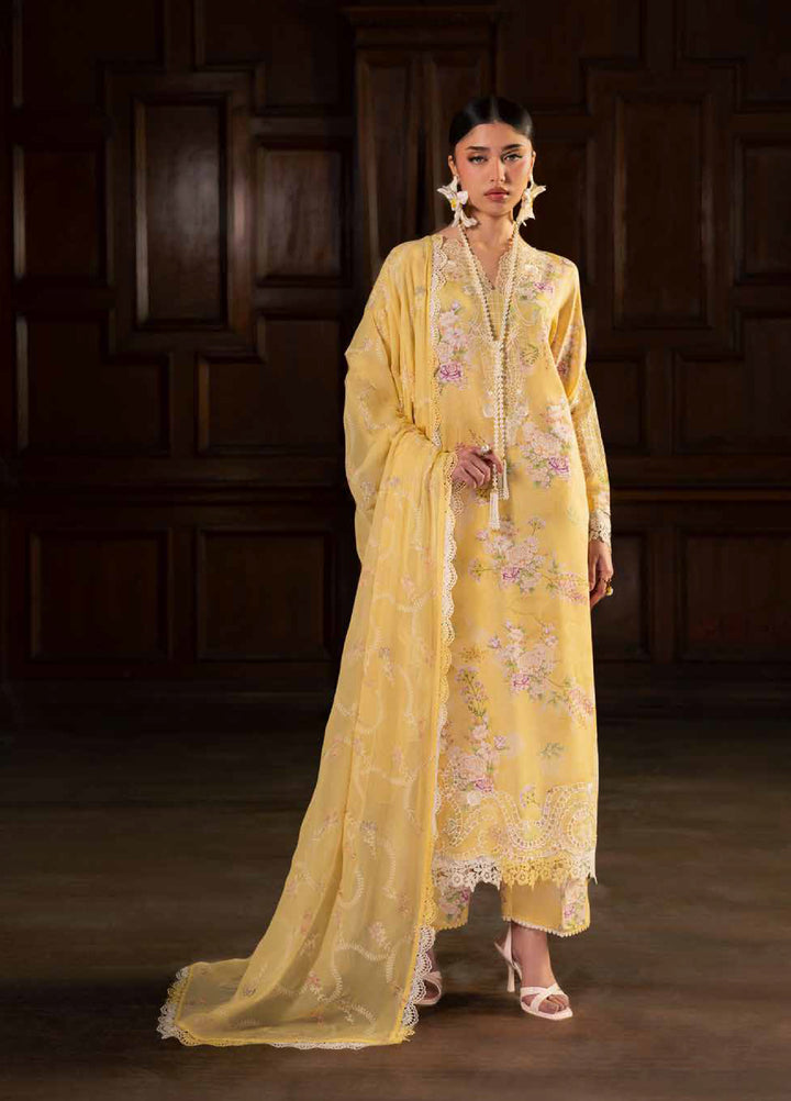 Maya by Nureh Unstitched Embroidered Luxury Lawn 3 Piece Suit NU26ULM NS-168 - Summer Collection