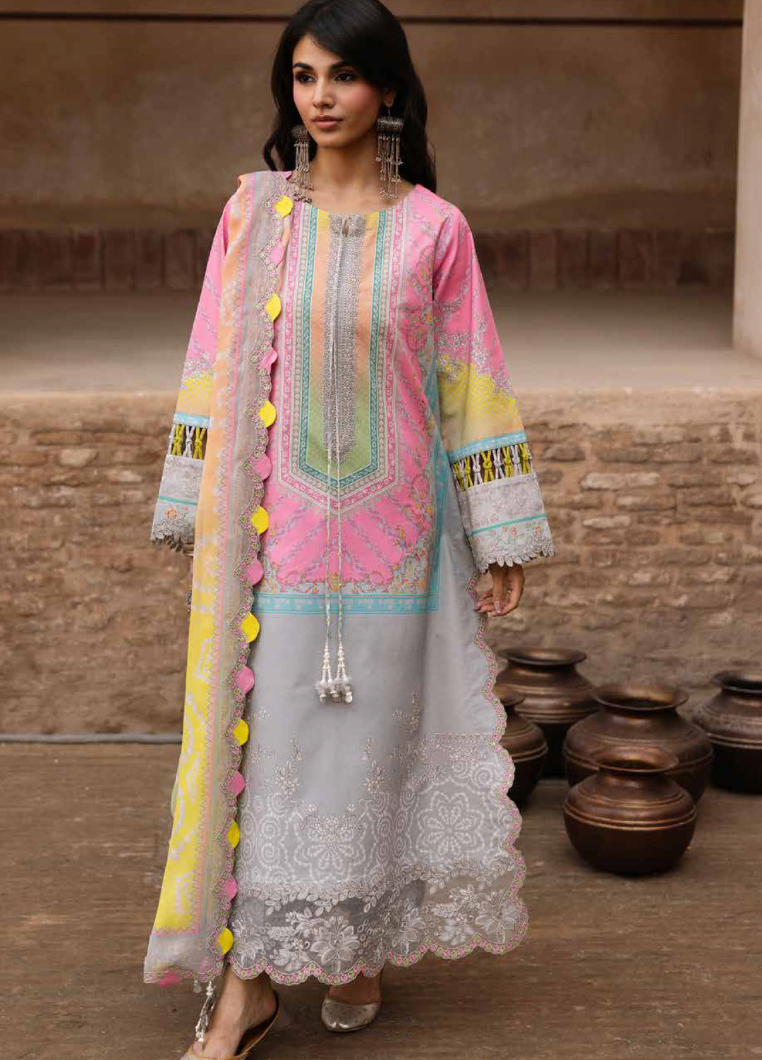 Chunri by Charizma Unstitched Embroidered Lawn 3 Piece Suit CHR26UCL CHN6-01 - Summer Collection