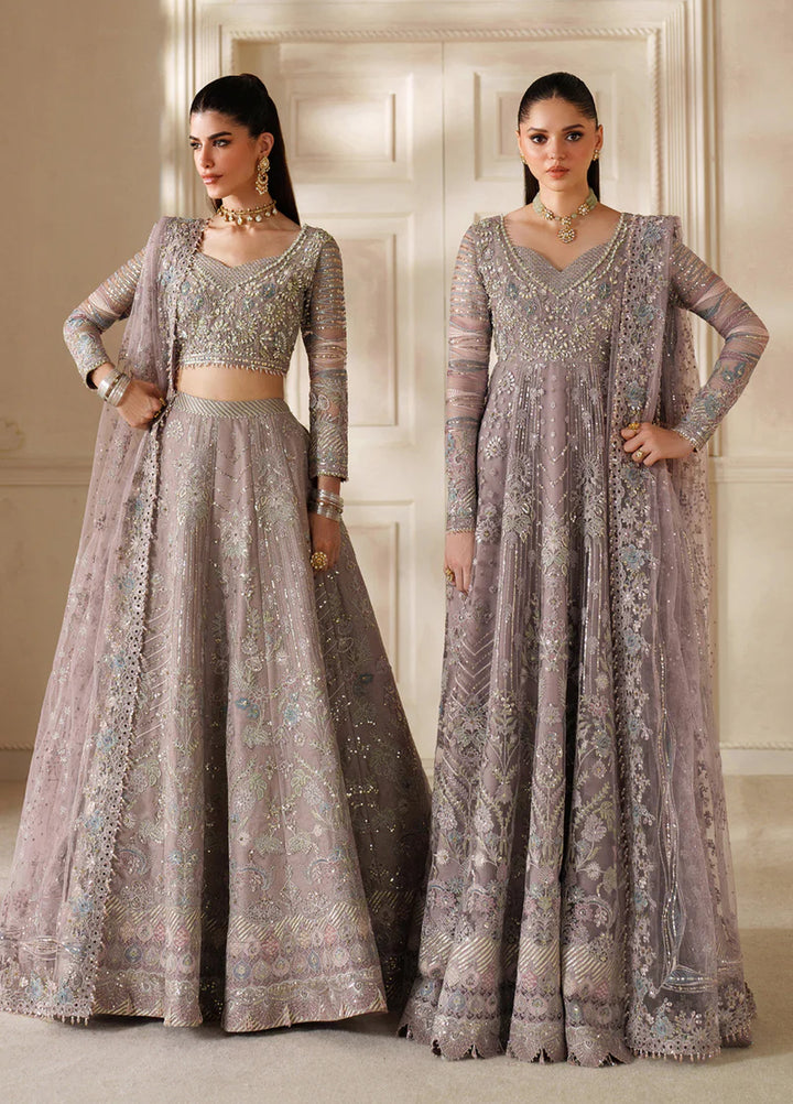 Chantelle by Baroque Unstitched Net Embroidered Suits 3 Piece BQ25FC CH14-04 - Festive Collection