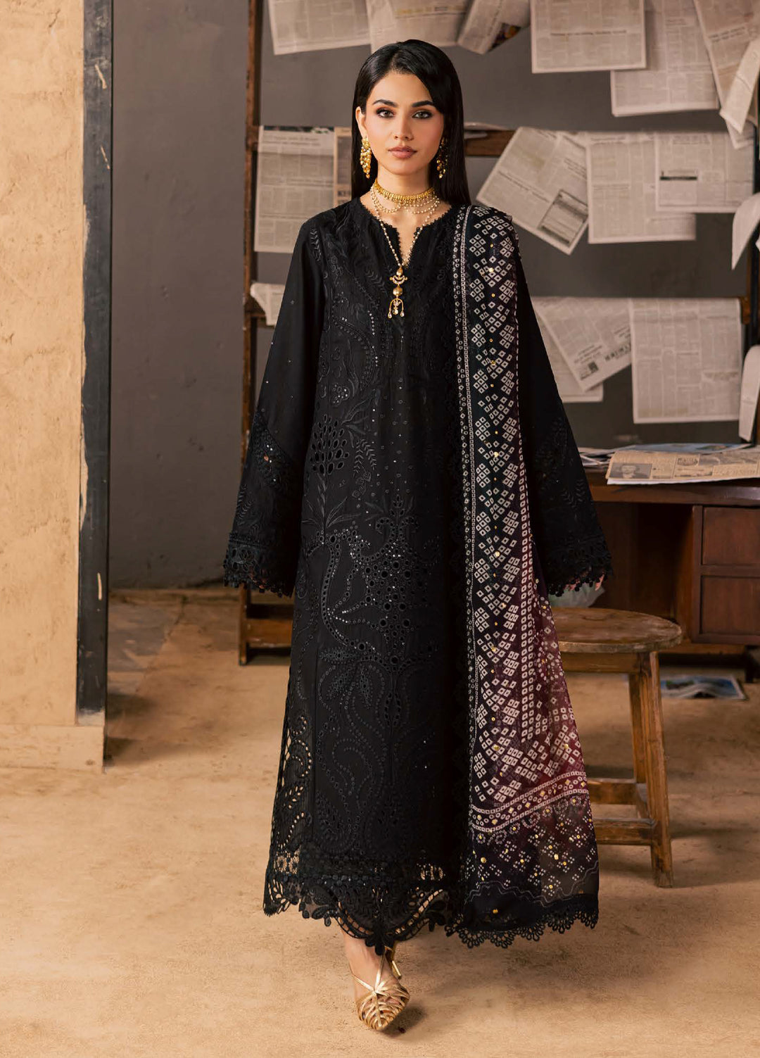 Bazar by Nureh Unstitched Embroidered Chikankari Lawn 3 Piece Suit NU26UBL NE-245 - Festive Collection