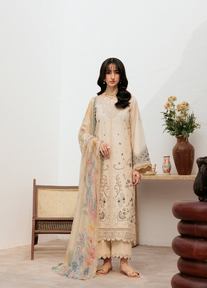 Zync by Florent Untitched Lawn Embroidered 3 Piece Suit FL26UZ FZ-3A - Summer Collection