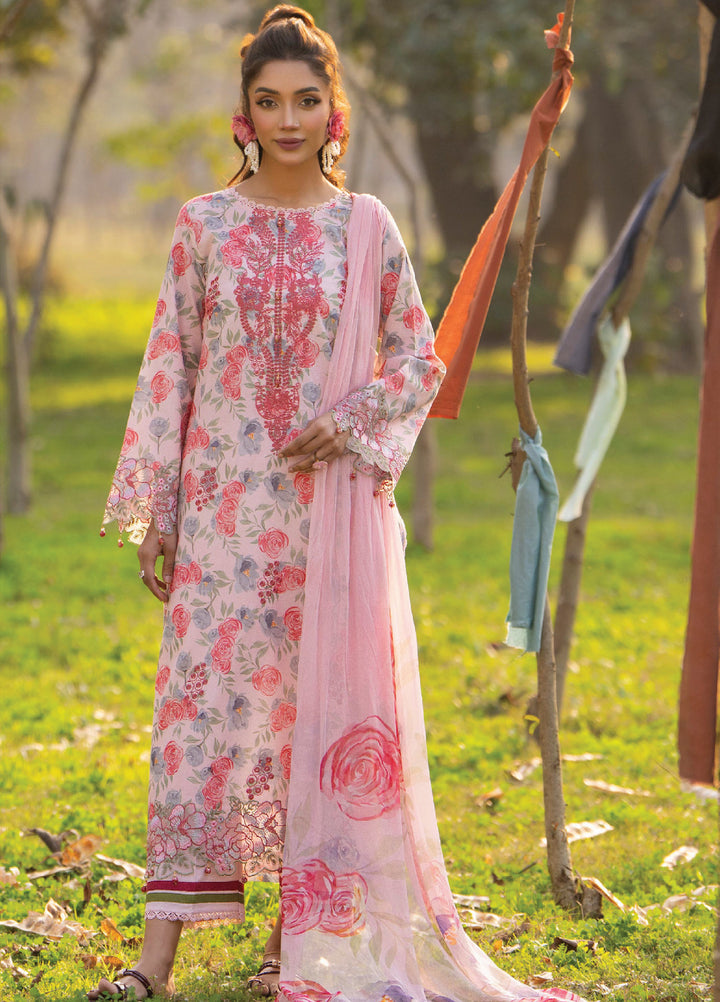 Eden Garden by Humdum Unstitched Embroidered Lawn 3 Piece Suit HB26UED D-08 - Summer Collection