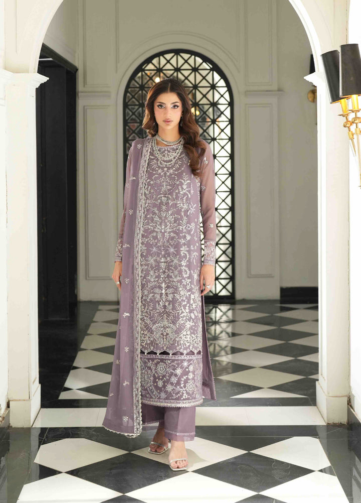 Maison d'or by Sahane Unstitched Embroidered Chiffon 3 Piece Suit CT-27001 PERIWINKLE - Festive Collection